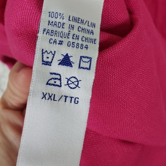 tabi xxl pink linen light summer coat - Picture 6 of 7